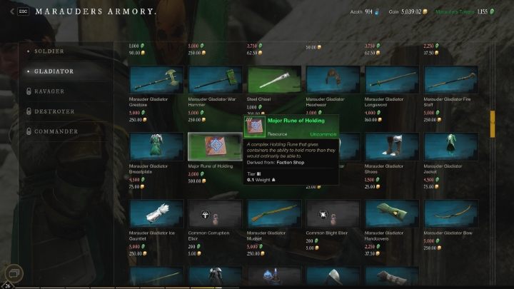 Oprócz powyższych materiałów do craftingu, potrzebne też są Runy udźwigu (Rune of Holding) - New World: Udźwig - jak zwiększyć? - New World - poradnik do gry