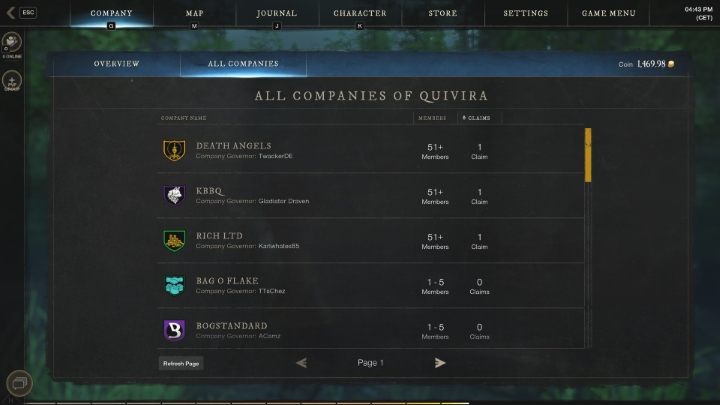 Na początku trzeba wspomnieć, że możecie dołączyć tylko do Kompanii z Waszej frakcji - New World: Kompania/Gildia - jak dołączyć? - New World - poradnik do gry