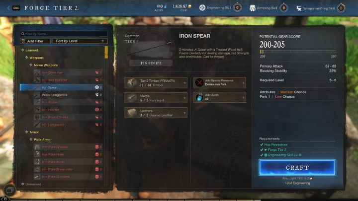 Crafting w New World służy nie tylko do tworzenia nowych przedmiotów - New World: Doświadczenie - jak szybko zdobywać? - New World - poradnik do gry