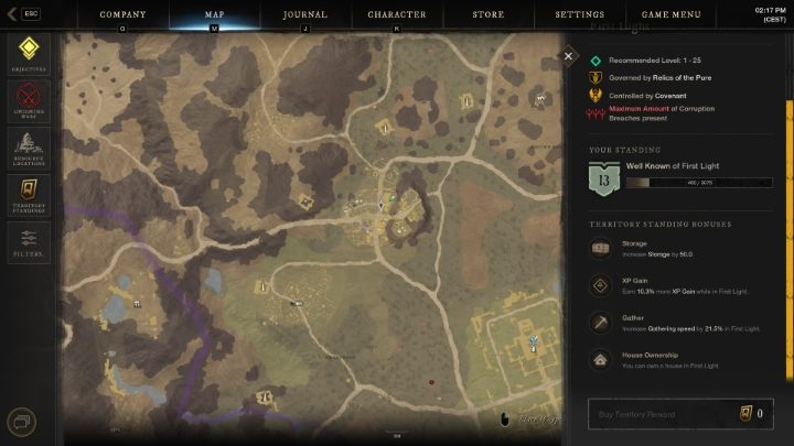 Po zdobyciu kolejnej rangi będziecie mogli wybrać jedną z trzech nagród terytorialnych - New World: Rangi terytoriów - New World - poradnik do gry