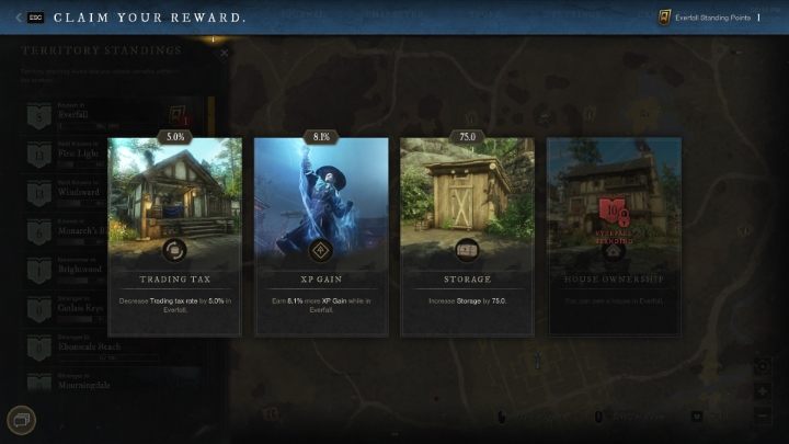 Ze wszystkich nagród terytorialnych w New World na pewno warto wyróżnić zwiększenie pojemności magazynu - New World: Rangi terytoriów - New World - poradnik do gry