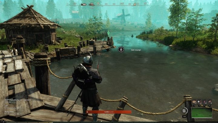 Po zarzuceniu wędki, musicie czekać, aż ryba złapie się na przynętę - New World: Rybołówstwo - zbieranie (gathering) - New World - poradnik do gry