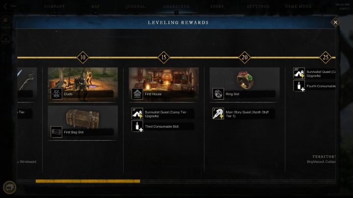 Warto też wspomnieć o bonusach otrzymywanych co każde 5 poziomów postaci - New World: Rozwój postaci - New World - poradnik do gry