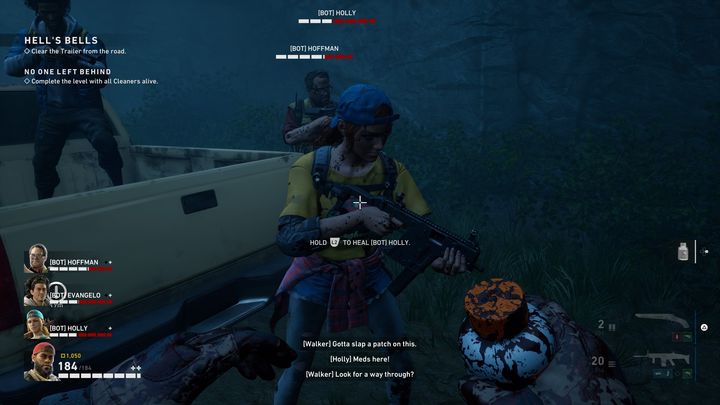Przykładowo, jeśli posiadacie dużą ilość punktów zdrowia, a widzicie, że Wasz towarzysz ma tych punktów o wiele mniej, możecie skorzystać ze swojej apteczki, bandaży lub leków, aby go uleczyć - Back 4 Blood: Porady na start - Back 4 Blood - poradnik do gry