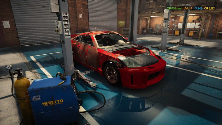 Na czystym samochodzie użyjcie spawarki, by naprawić główną część karoserii - Pieniądze - jak szybko zarabiać? - Car Mechanic Simulator 2021 - poradnik do gry
