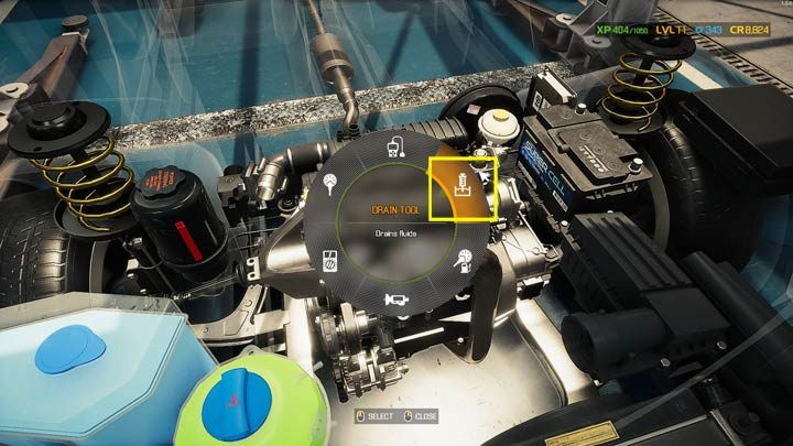 Kliknijcie na silniku, by wejść w tryb demontażu części - Płyny eksploatacyjne - jak opróżnić? - Car Mechanic Simulator 2021 - poradnik do gry