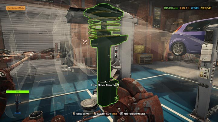 Błyszczący, sprawny element można zamontować w samochodzie - Amortyzatory - jak wymienić? - Car Mechanic Simulator 2021 - poradnik do gry