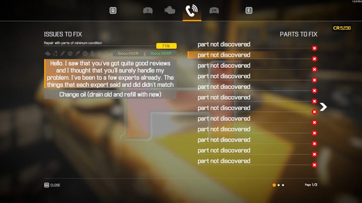 Najprostszym sposobem sprawdzenia samochodu jest ocena wizualna w trybie badania - Car Mechanic Simulator 2021: Diagnostyka usterek - Car Mechanic Simulator 2021 - poradnik do gry