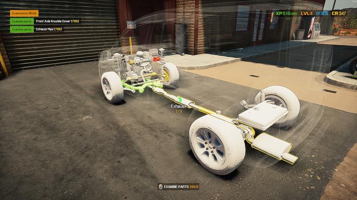 Przytrzymując przycisk interakcji poczekajcie, aż wszystkie części z danej grupy zostaną zbadane - Car Mechanic Simulator 2021: Diagnostyka usterek - Car Mechanic Simulator 2021 - poradnik do gry