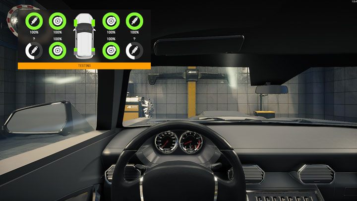 Podczas testu wystarczy wciskać gaz lub hamulec zgodnie z podpowiedziami na ekranie - Car Mechanic Simulator 2021: Diagnostyka usterek - Car Mechanic Simulator 2021 - poradnik do gry