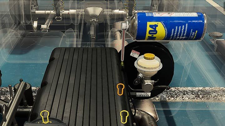 Zapieczone śruby mają brązową obwódkę - Car Mechanic Simulator 2021: Wymiana części - Car Mechanic Simulator 2021 - poradnik do gry