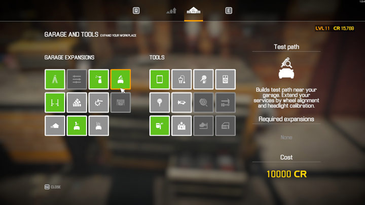 Niektóre ulepszenia są dodatkowymi narzędziami lub stanowiskami w garażu - Car Mechanic Simulator 2021: Wyposażenie garażu - Car Mechanic Simulator 2021 - poradnik do gry