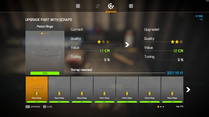 W drugiej zakładce można ulepszać te sprawne elementy - Car Mechanic Simulator 2021: Wyposażenie garażu - Car Mechanic Simulator 2021 - poradnik do gry