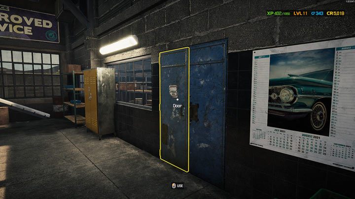 Wejście do magazynu znajduje się po prawej stronie drugiej hali garażu i wymaga otwarcia dodatkowych drzwi - Car Mechanic Simulator 2021: Wyposażenie garażu - Car Mechanic Simulator 2021 - poradnik do gry
