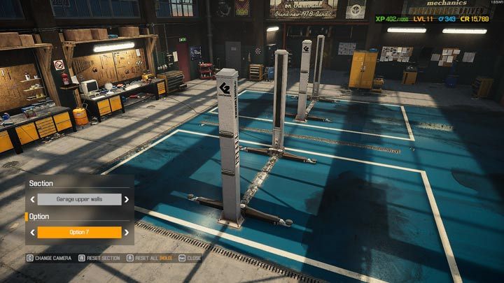 W jednej sekcji zmieniacie obiekt, w drugiej można przeglądać dostępne opcje - Car Mechanic Simulator 2021: Wyposażenie garażu - Car Mechanic Simulator 2021 - poradnik do gry