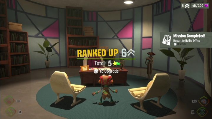 Hollis da Wam zadanie, polega ono na odpowiednim posortowaniu wiadomości - Psychonauts 2: The Motherlobe solucja, opis przejścia - Psychonauts 2 - poradnik do gry
