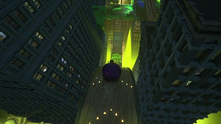 Po wyruszeniu na miasto po prostu poruszajcie się cały czas ścieżką - Psychonauts 2: Strike City - solucja, opis przejścia - Psychonauts 2 - poradnik do gry