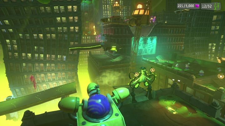 Dzięki temu urządzeniu możecie przestawić kawałek drogi, który umożliwi Wam przejście dalej - Psychonauts 2: Strike City - solucja, opis przejścia - Psychonauts 2 - poradnik do gry