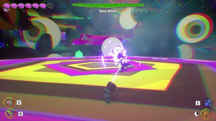 Panic Attack przyciągnijcie do siebie za pomocą Mental Connection, a następnie po prostu go uderzcie - Psychonauts 2: PSI Kings Sensorium - solucja, opis przejścia - Psychonauts 2 - poradnik do gry
