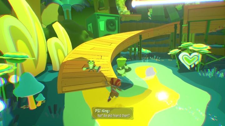 Na tym terenie będziecie toczyć walkę z niewielkimi zielonymi przeciwnikami - Psychonauts 2: PSI Kings Sensorium - solucja, opis przejścia - Psychonauts 2 - poradnik do gry