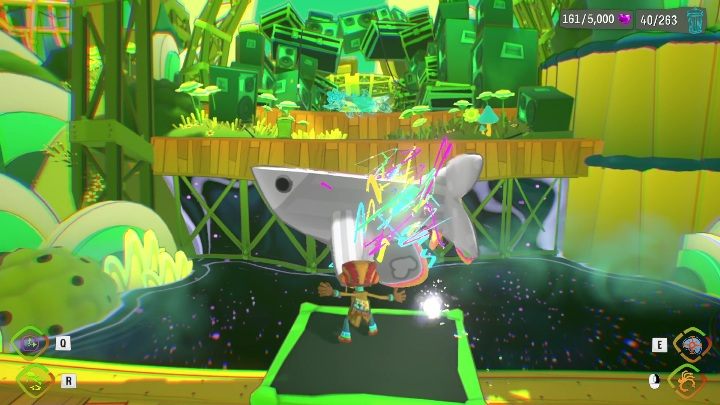 Jedną z platform będą poruszające się rybki, które możecie bez problemu spowolnić - Psychonauts 2: PSI Kings Sensorium - solucja, opis przejścia - Psychonauts 2 - poradnik do gry