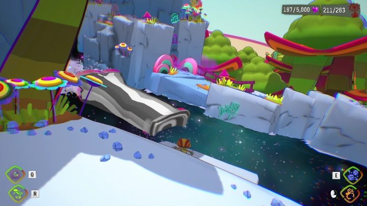 Waszym kolejnym zadaniem będzie zatrzymanie kawałka drzewa, które spada z wodospadu - Psychonauts 2: PSI Kings Sensorium - solucja, opis przejścia - Psychonauts 2 - poradnik do gry