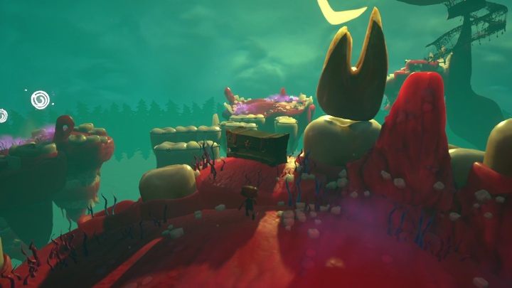 Ten bagaż znajduje się na platformie, do której dostaniecie się przeskakując po myślach - Psychonauts 2: Emotional Baggage, Lobotos Labryinth - gdzie znaleźć? - Psychonauts 2 - poradnik do gry