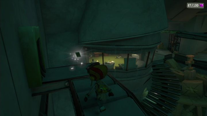 Tę kartę znajdziecie na górze platformy - Psychonauts 2: PSI Challenge Card, The Motherlobe - gdzie znaleźć? - Psychonauts 2 - poradnik do gry