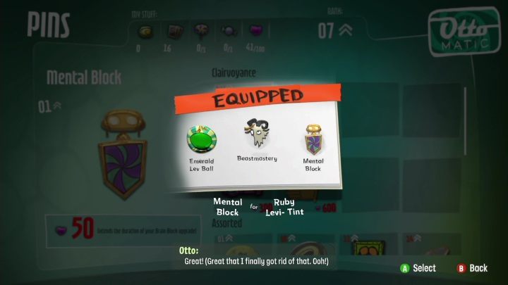 Każda zakupiona nowa szpilka wpływa na statystki postaci - Psychonauts 2: Pins - Psychonauts 2 - poradnik do gry