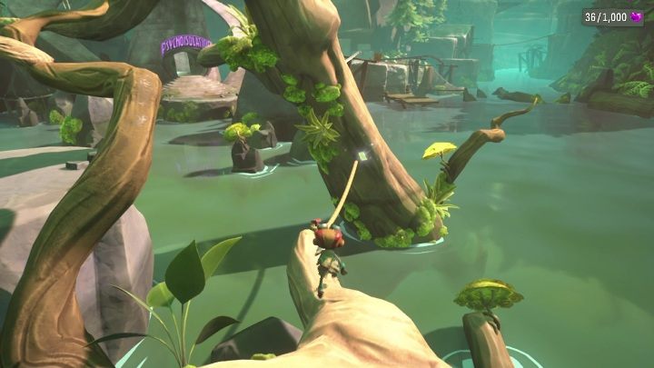 Tę kartę znajdziecie na linie, obok mocarnych drzewa - Psychonauts 2: PSI Challenge Card, The Quarry - gdzie znaleźć? - Psychonauts 2 - poradnik do gry