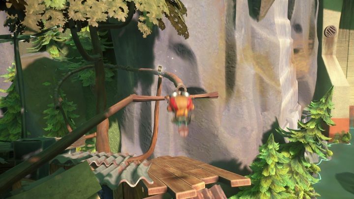 Aby dostać się do tej karty musicie pierw wspiąć się na flagę, przy domku na drzewie - Psychonauts 2: PSI Challenge Card, The Quarry - gdzie znaleźć? - Psychonauts 2 - poradnik do gry