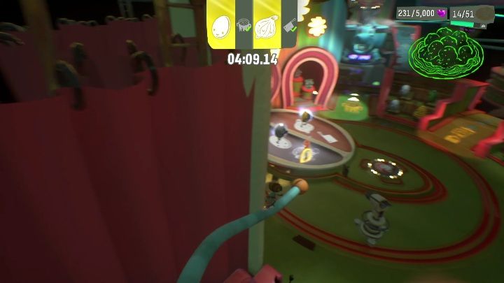 Do tej zawieszki dostaniecie się zjeżdżając po niebieskiej rurze - Psychonauts 2: Emotional Baggage, Comptons Cookoff - gdzie znaleźć? - Psychonauts 2 - poradnik do gry