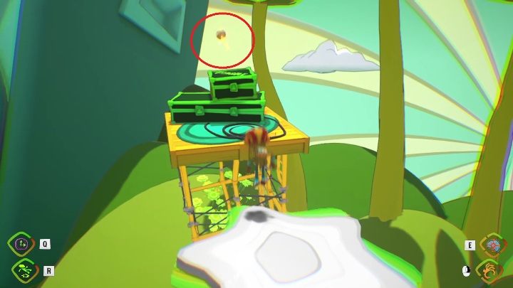 Aby dostać się do tego sekretu musicie zatrzymać platformy, które chaotycznie się kręcą - Psychonauts 2: Nuggets of Wisdom, PSI Kings Sensorium - gdzie znaleźć? - Psychonauts 2 - poradnik do gry