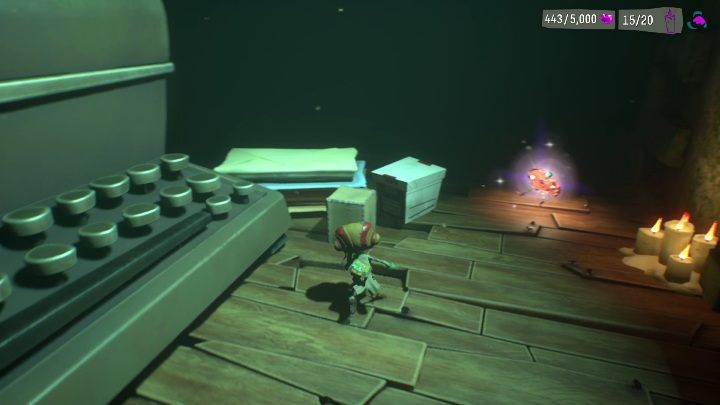 Half-A-Mind znajduje się na trzeciej platformie, zaraz za wrotami - Psychonauts 2: Half-A-Mind, Tomb of the Sharkophogus - gdzie znaleźć? - Psychonauts 2 - poradnik do gry