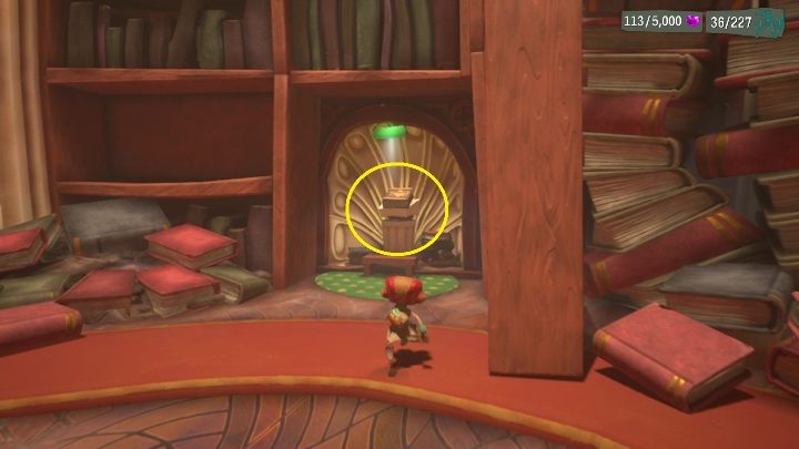 Idźcie powoli po książkach i półkach, aby dotrzeć do nowej księgi - Psychonauts 2: Cassies Collection - solucja, opis przejścia - Psychonauts 2 - poradnik do gry