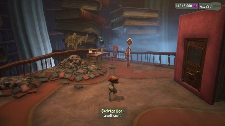 Gdy wyjdziecie z książki zobaczycie Cassie, którą da wam nową umiejętność - Projection - Psychonauts 2: Cassies Collection - solucja, opis przejścia - Psychonauts 2 - poradnik do gry