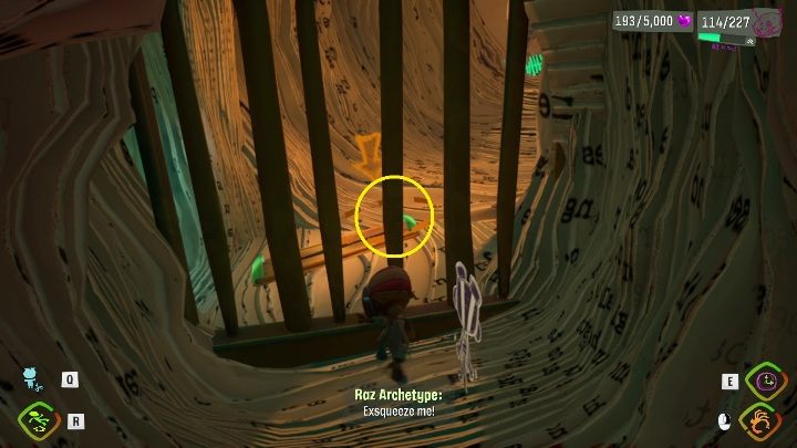 Na miejscu znowu pomoże Wam towarzysz, który otworzy kraty i umożliwi Wam przejście dalej - Psychonauts 2: Cassies Collection - solucja, opis przejścia - Psychonauts 2 - poradnik do gry
