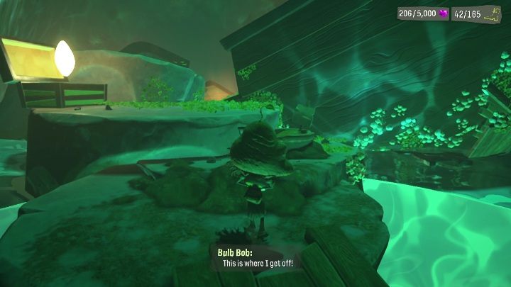 Kolejnym krokiem będzie odłożenie głowy na wskazane miejsce i próba wzięcia przedmiotu, z którego wydobywa się silne światło - Psychonauts 2: Bobs Bottles - solucja, opis przejścia - Psychonauts 2 - poradnik do gry