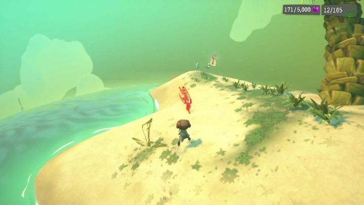 Ta zawieszka znajduje się na niewielkiej wyspie, zaraz obok ogromnej palmy - Psychonauts 2: Emotional Baggage, Bobs Bottles - gdzie znaleźć? - Psychonauts 2 - poradnik do gry