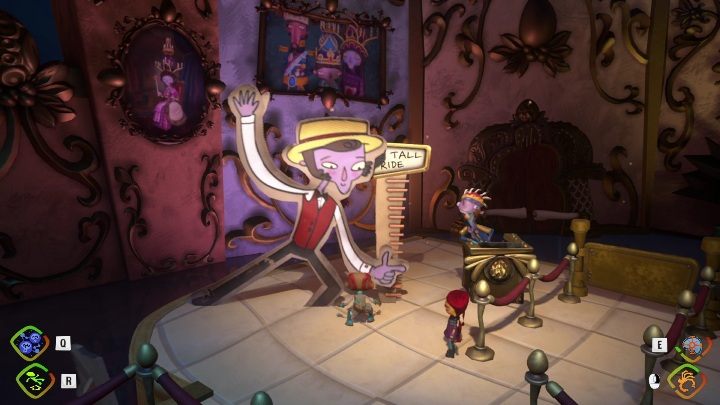 Uderzcie kilka razy w miarę, aż ta spadnie tak, aby być na wysokości waszej głowy - Psychonauts 2: Fatherland Follies - solucja, opis przejścia - Psychonauts 2 - poradnik do gry