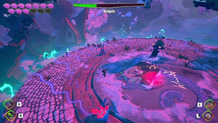 W 4 etapie boss znowu zrzuci z siebie wodny pancerz - Psychonauts 2: Maligula boss - jak pokonać? - Psychonauts 2 - poradnik do gry