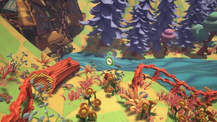 Tę zawieszkę znajdziecie na samym początku lokacji - Psychonauts 2: Emotional Baggage, Lucrecias Lament - gdzie znaleźć? - Psychonauts 2 - poradnik do gry