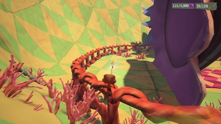 Tę zawieszkę znajdziecie zaraz za przejście do kolejnego etapu - Psychonauts 2: Emotional Baggage, Lucrecias Lament - gdzie znaleźć? - Psychonauts 2 - poradnik do gry