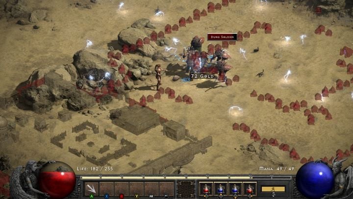 Gra na padzie na PC całkowicie zmienia HUD gracza na dostosowany pod użycie pada - Diablo 2 Resurrected: Pad na PC - czy można używać? - Diablo 2 Resurrected - poradnik do gry