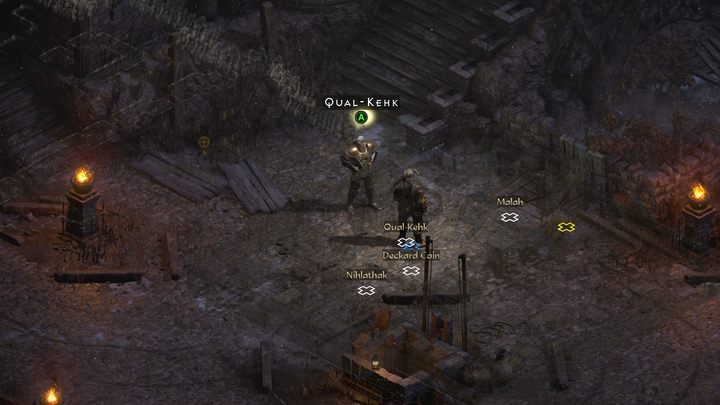 Porozmawiajcie w mieście z Qual-Kehkiem, by rozpocząć zadanie - Diablo 2 Resurrected: Ratunek na Górze Arreat (Rescue on Mount Arreat) - solucja, opis przejścia - Diablo 2 Resurrected - poradnik do gry