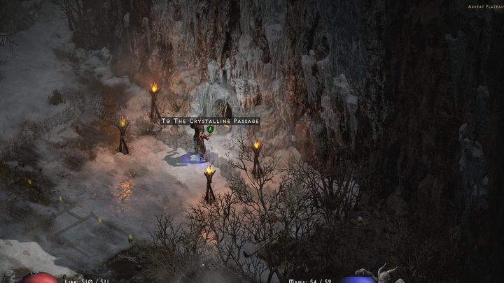 Lokacją docelową, Zamarzniętą rzekę, znajdziecie za jaskinią - Diablo 2 Resurrected: Lodowe więzienie (Prison of Ice) - solucja, opis przejścia - Diablo 2 Resurrected - poradnik do gry