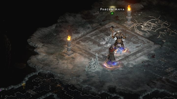 Anya znajduje się na końcu lokacji strzeżona przez licznych, acz niekoniecznie silnych wrogów - Diablo 2 Resurrected: Lodowe więzienie (Prison of Ice) - solucja, opis przejścia - Diablo 2 Resurrected - poradnik do gry
