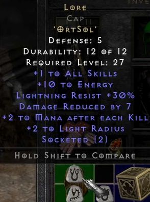 Przykładowe słowo runiczne Lore - Diablo 2 Resurrected: Słowa runiczne - Hełmy - Diablo 2 Resurrected - poradnik do gry