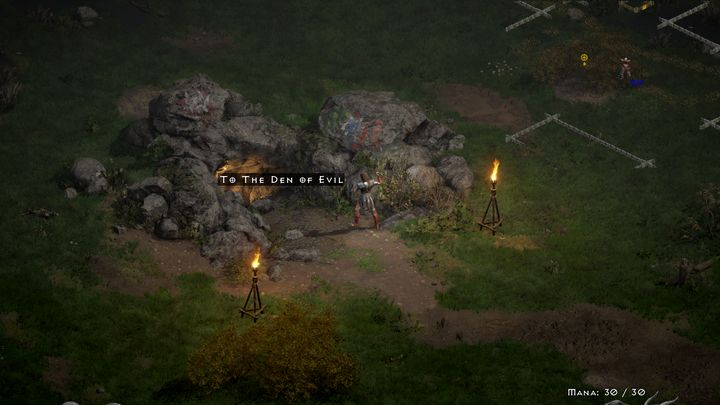 Opuście Obozowisko Łotrzyc i wyjdźcie na Krwawe Wrzosowisko - Diablo 2 Resurrected: Siedlisko Zła - solucja, opis przejścia - Diablo 2 Resurrected - poradnik do gry