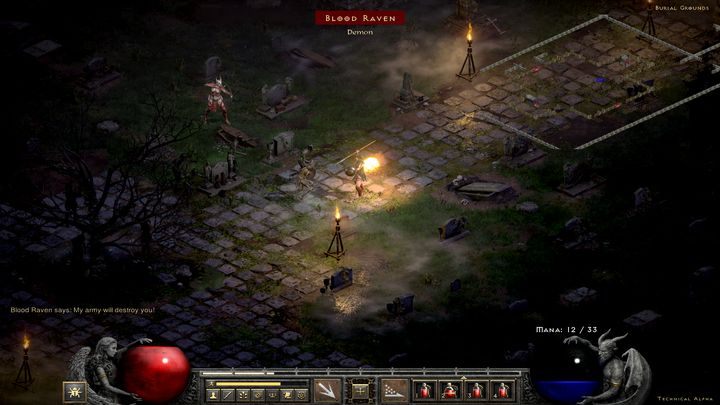 Krwawą Orlicę znajdziecie pośrodku cmentarza - lub raczej, ona znajdzie was - Diablo 2 Resurrected: Cmentarz Sióstr - solucja, opis przejścia - Diablo 2 Resurrected - poradnik do gry